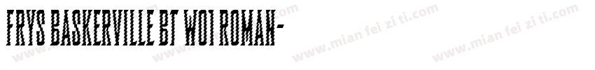 Frys Baskerville BT W01 Roman字体转换